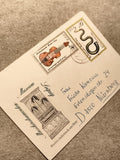 Lettre affranchie DDR Museum Leipzig instruments timbres musique philatélie (Ref