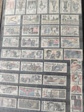 Lot de timbres oblitérés Tchécoslovaquie motifs variés multicolores (support non