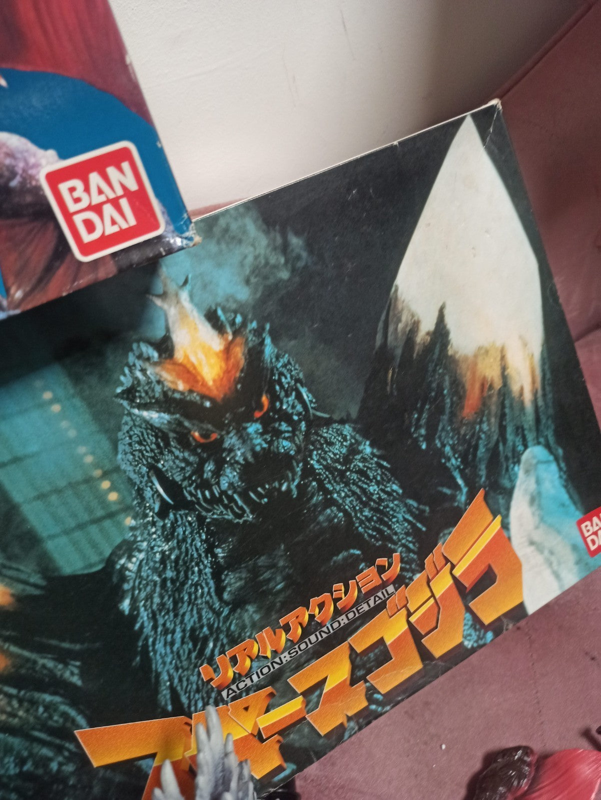 Figurines Godzilla Bandai Japon vintage – lot Kaiju Real Action Figure avec boît