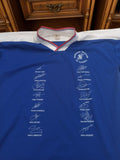 Maillot vintage FFF bleu signatures Coupe du Monde 98 promotionnel XXL ancien