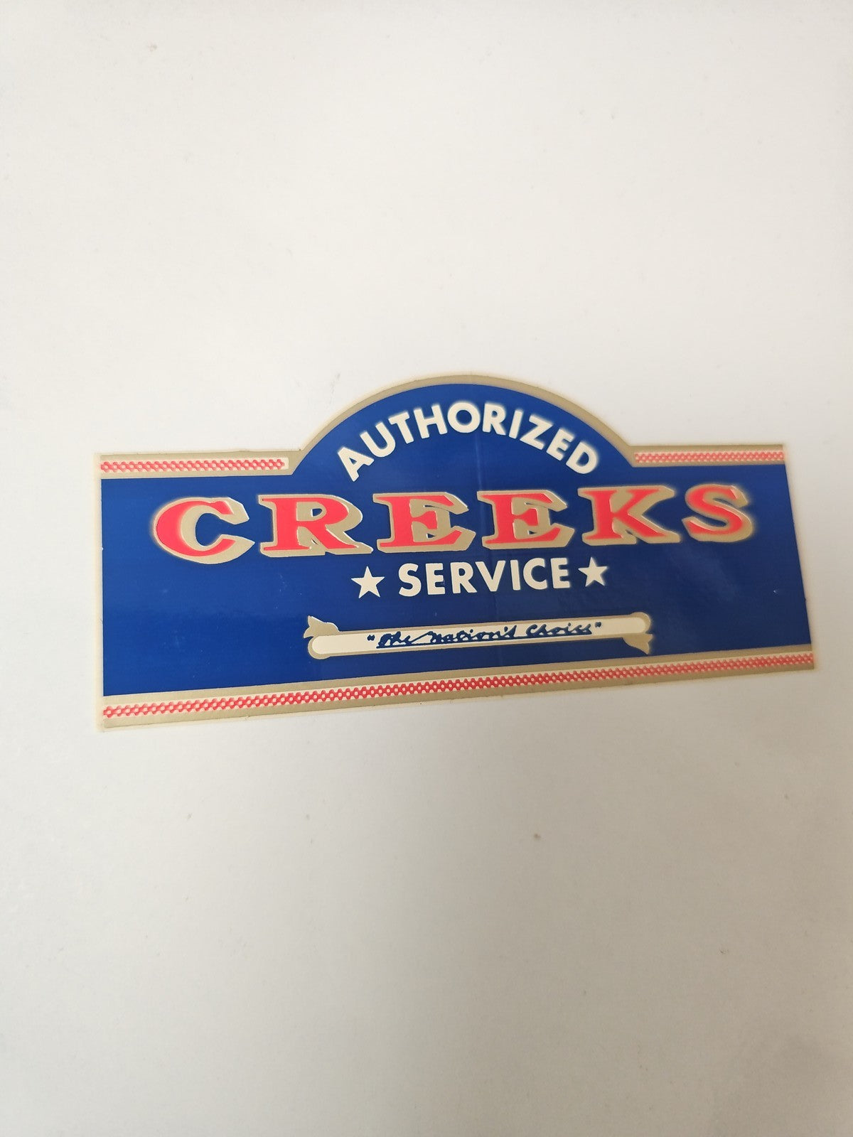 Vintage autocollant publicitaire ancien Creeks grand format rétro collection déc