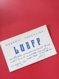 Carte radio LU8FP Rosario Argentine QSL radioamateur avec inscription manuscrite
