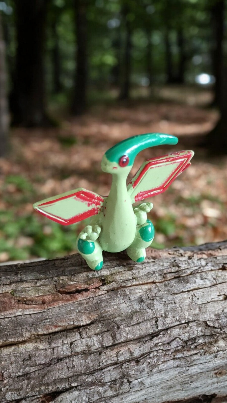 Figurine Pokémon Libégon PVC 2005 vintage, Flygon, jouet rare vert rouge
