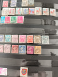 Lot anciens timbres France oblitérés, Marianne, Coq, Blason, philatélie vintage