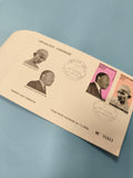 Enveloppe FDC Gabon Timbres Gandhi Martin Luther King 1969 numérotée