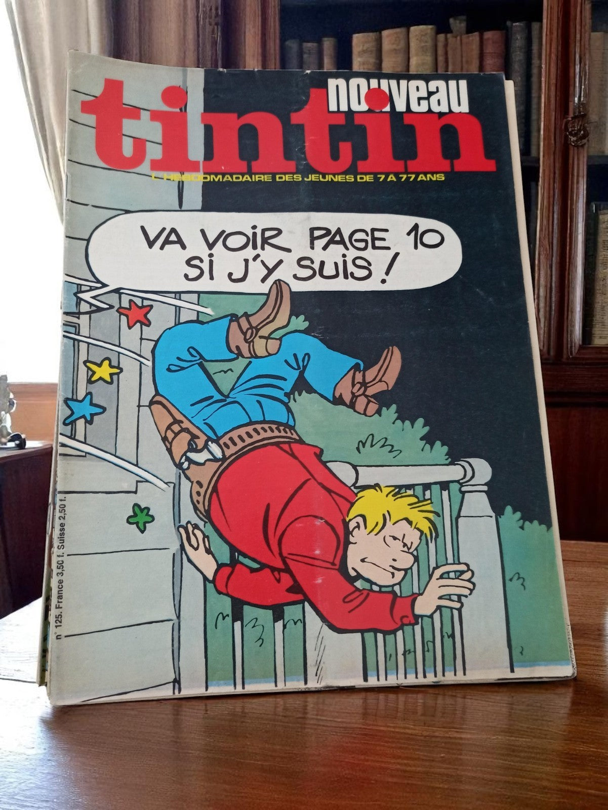 Magazine Tintin ancien n°125 couverture BD humour vintage collector