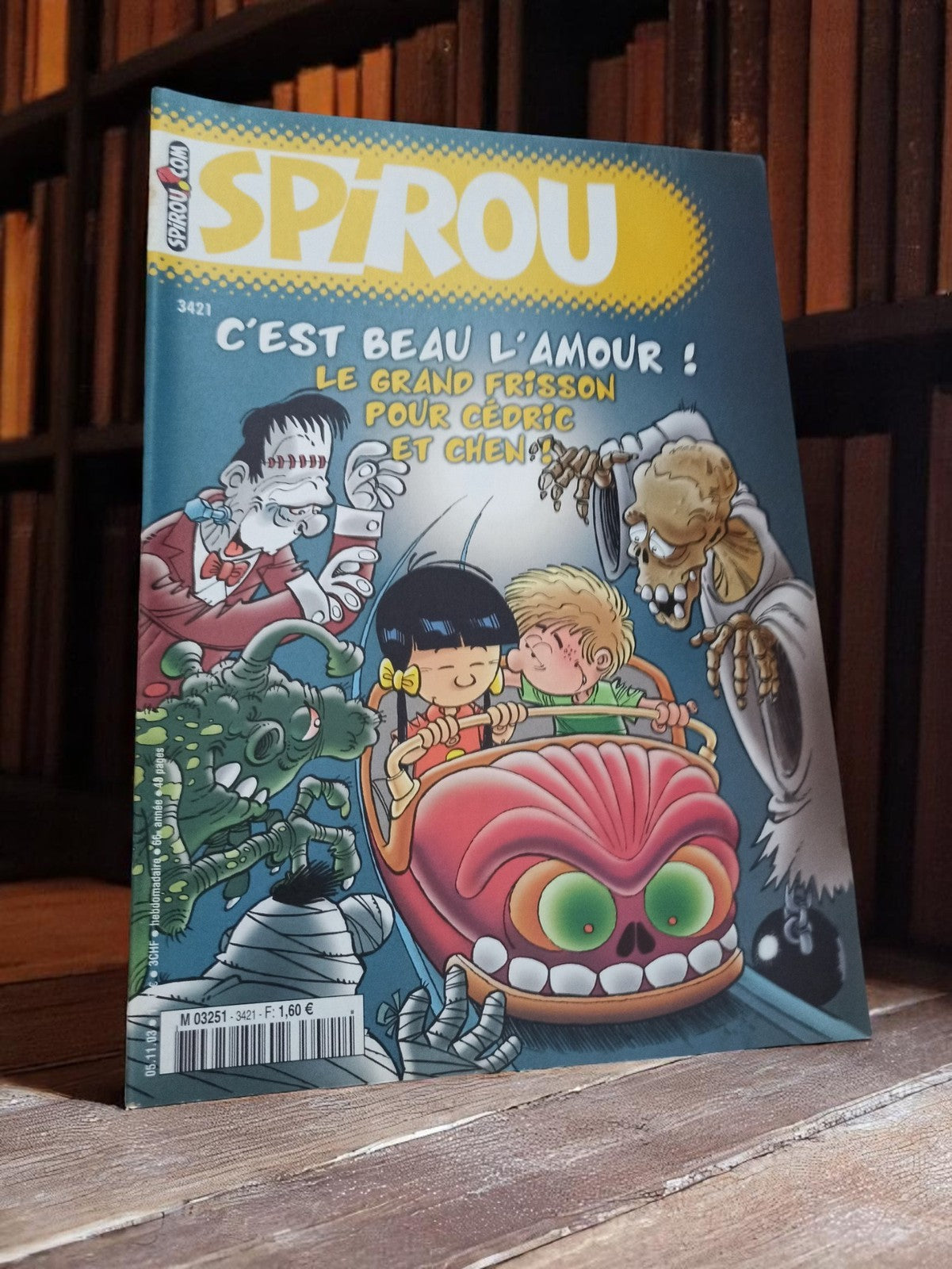Magazine Spirou n°3421 Vintage ? Couverture Cédric et Chen ? Ancien Collector