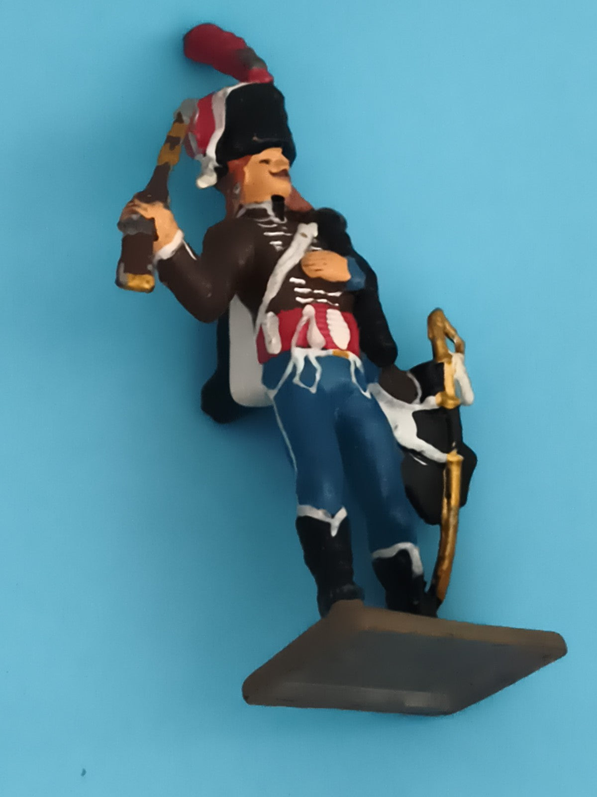 Figurine soldat napoléonien ancienne plomb décor peint main militaire
