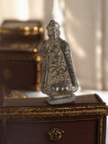 Figurine religieuse Lourdes en métal, statuette catholique décorative