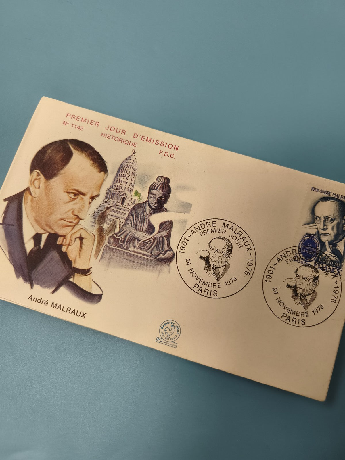 Enveloppe FDC Premier Jour d?Émission André Malraux 1979 illustration couleur