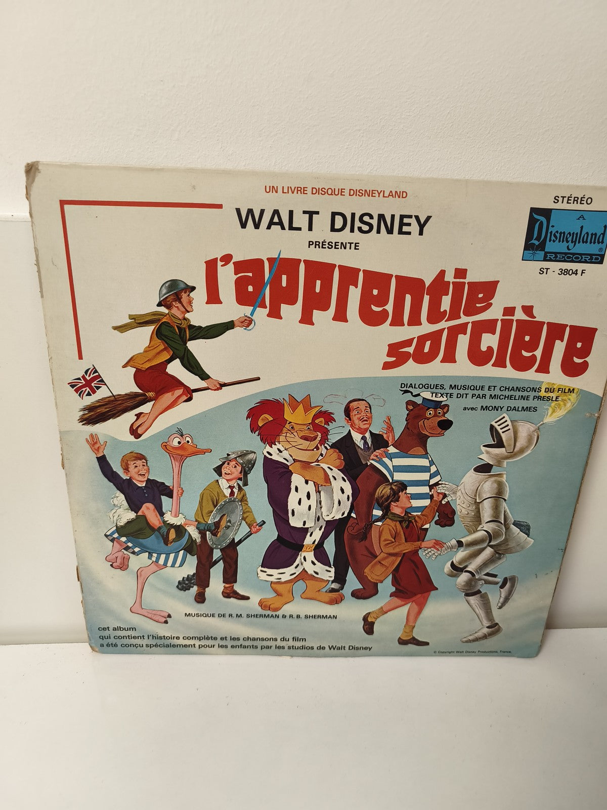 Vinyle 33T ancien Walt Disney L?Apprentie Sorcière rétro, disque vintage collect