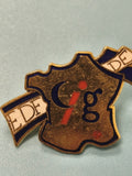 Pin's vintage EDF Cig, forme carte de France, émaillé ancien, collection