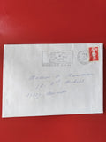 Enveloppe philatélie oblitérée Marseille 1994 timbre Marianne rouge