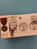 Lettre FDC Héros Résistance Léonce Vieljeux 1960 Paris médaille timbre