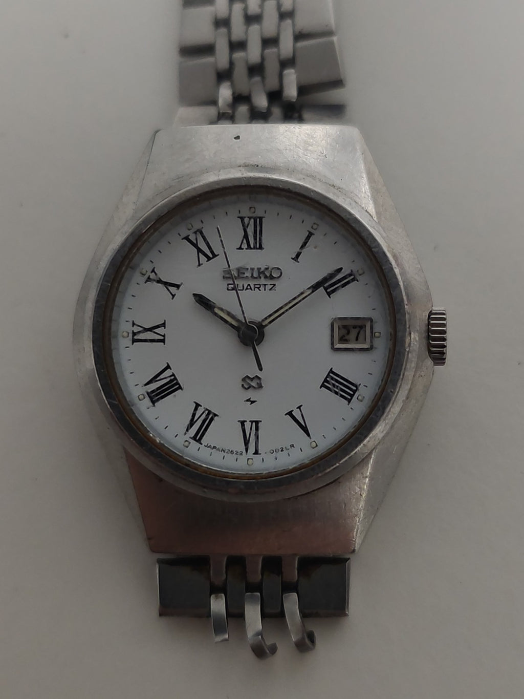 Montre Seiko pour femme à quartz à réparer, montre-bracelet d'occasion à restaur