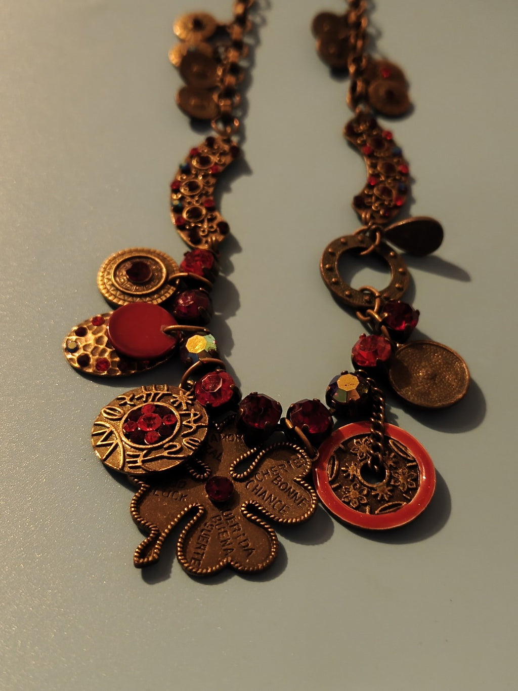 Vintage gros collier ancien, bijou rétro original pour collectionneur ou amateur