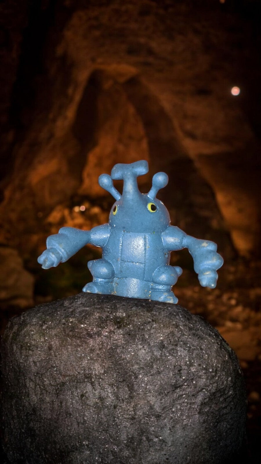 Figurine Pokémon Scarhino vintage rétro bleu PVC jouet décor Pokémon Heracross