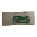 Dessin original calque voiture verte Scalextric Dinky Toys vintage rare