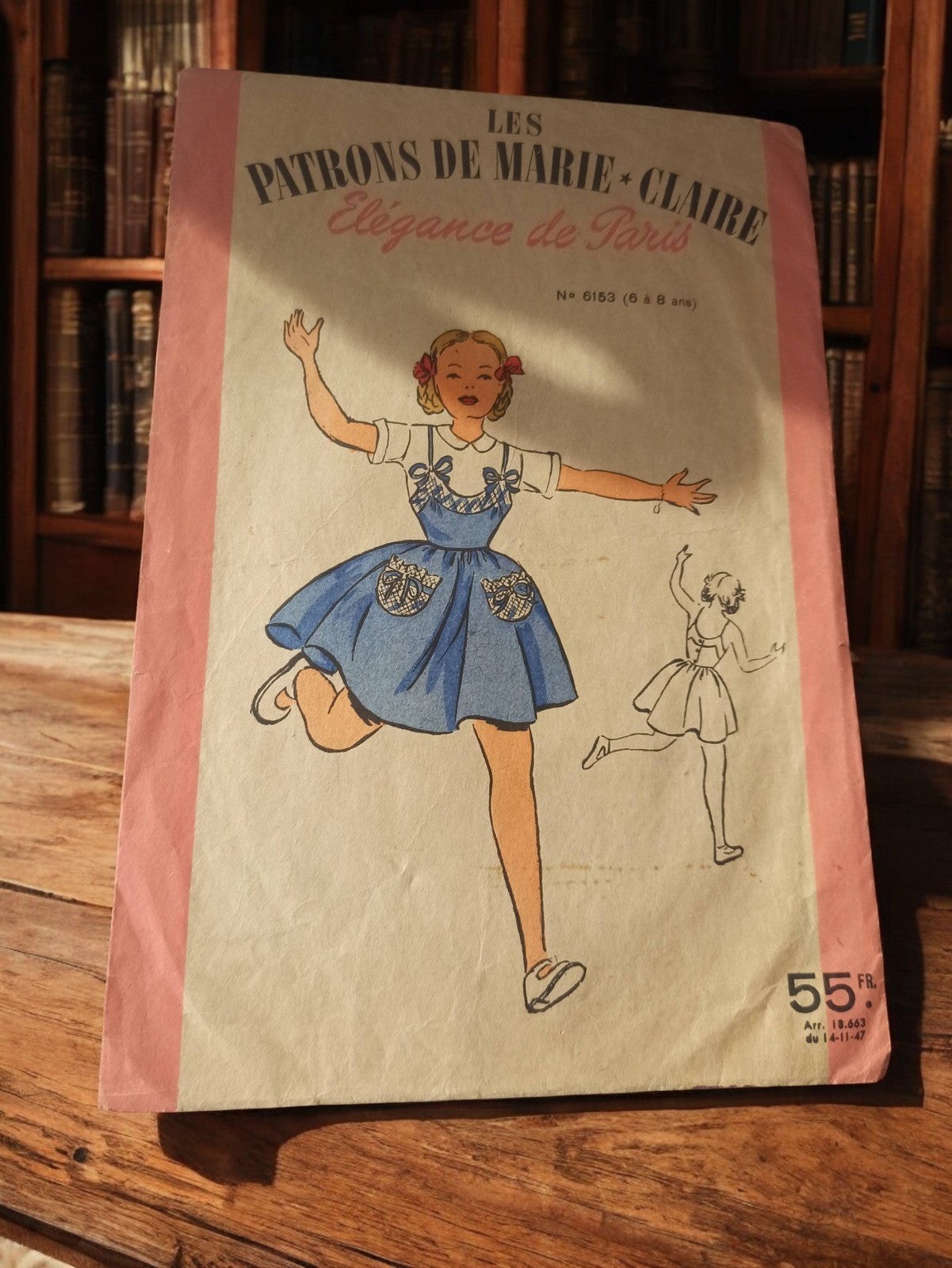 Patron couture ancien Les Patrons de Marie Claire vintage fille 6-8 ans rétro