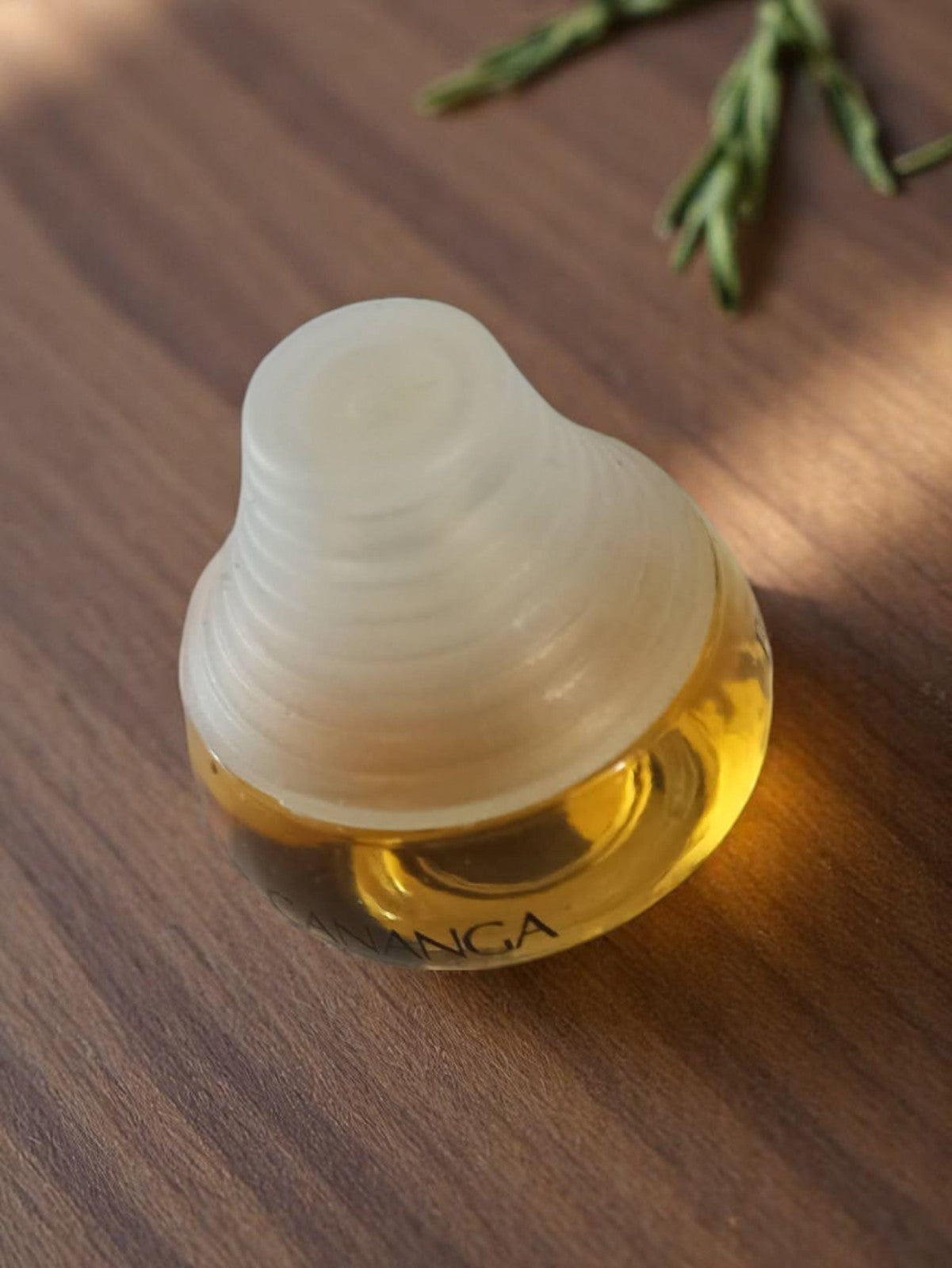 Miniature Vintage Flacon Parfum Cristal Cananga Art déco