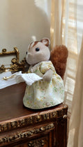 Figurine écureuil Sylvanian Families robe fleurie vintage rare jouet animal
