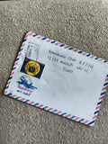 Lettre avion Burkina Faso timbre 25F affranchie philatélie courrier air mail