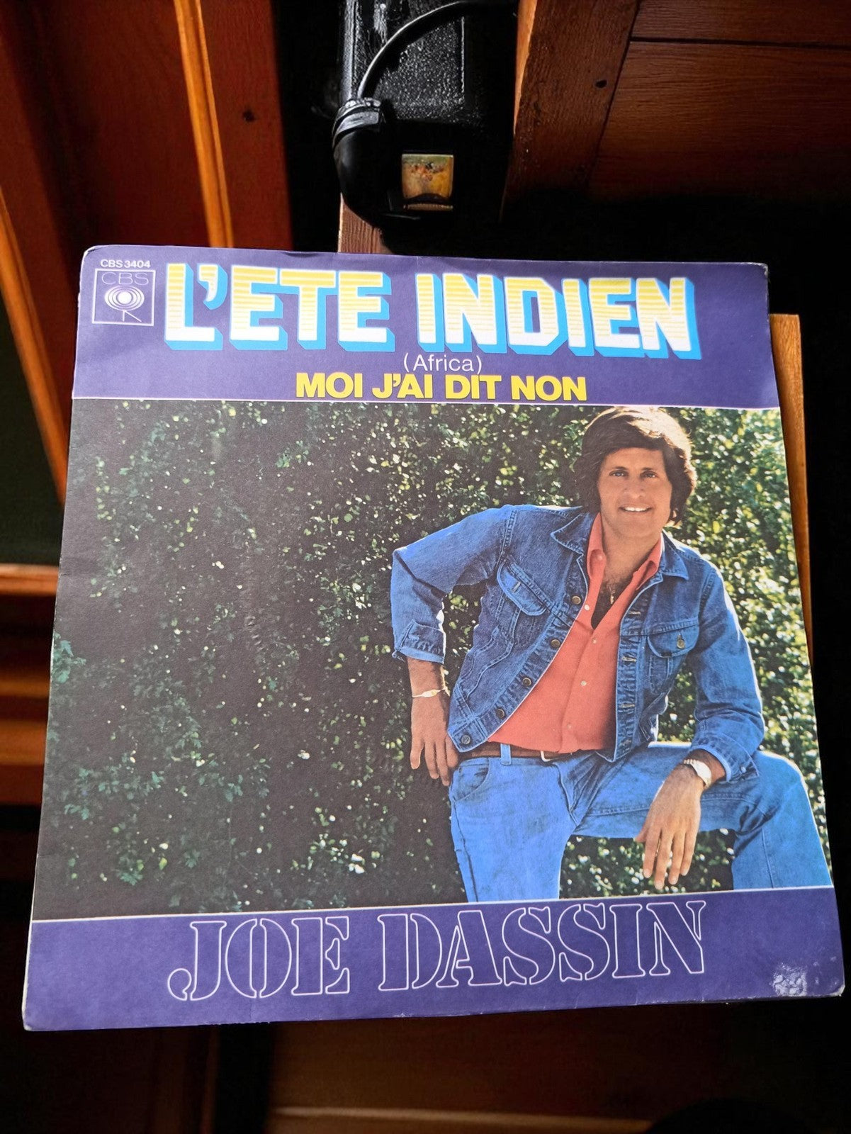 Disque vinyle 45 tours Joe Dassin L’Été Indien vintage CBS pochette originale