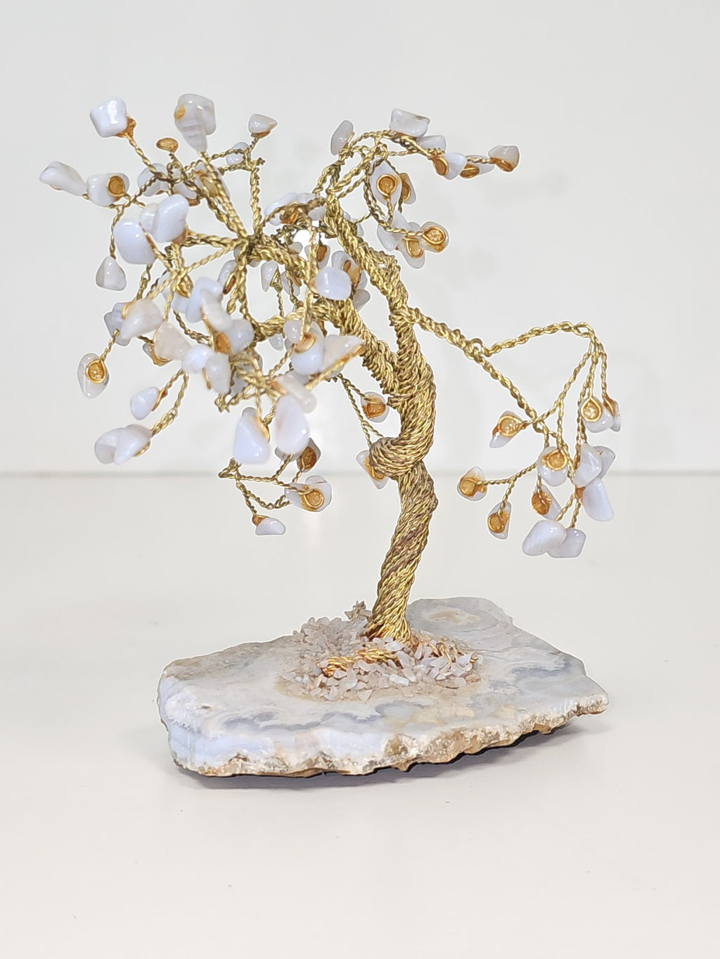 Sculpture décorative arbre artisanal en améthyste naturelle pierre semi-précieus