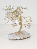 Sculpture décorative arbre artisanal en améthyste naturelle pierre semi-précieus