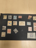 Lot timbres oblitérés divers pays philatélie anciens Europe Amérique