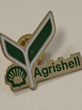 Pin's rétro ancien Agrishell, badge collection vintage, objet publicitaire rare