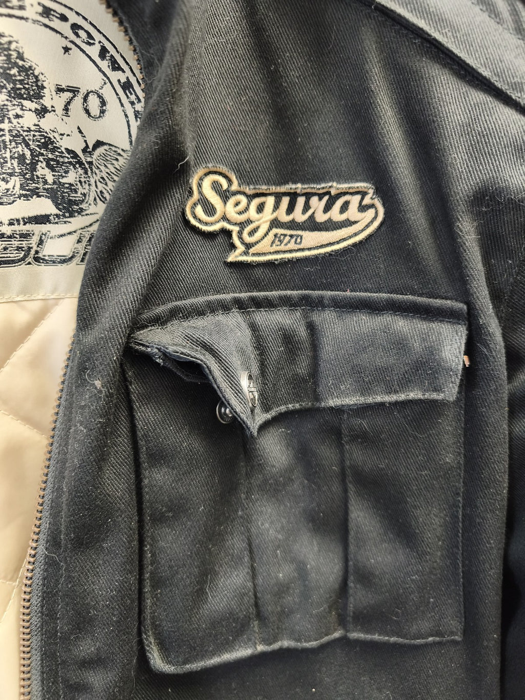 Blouson vintage homme Segura taille L ancien veste rétro collection motard