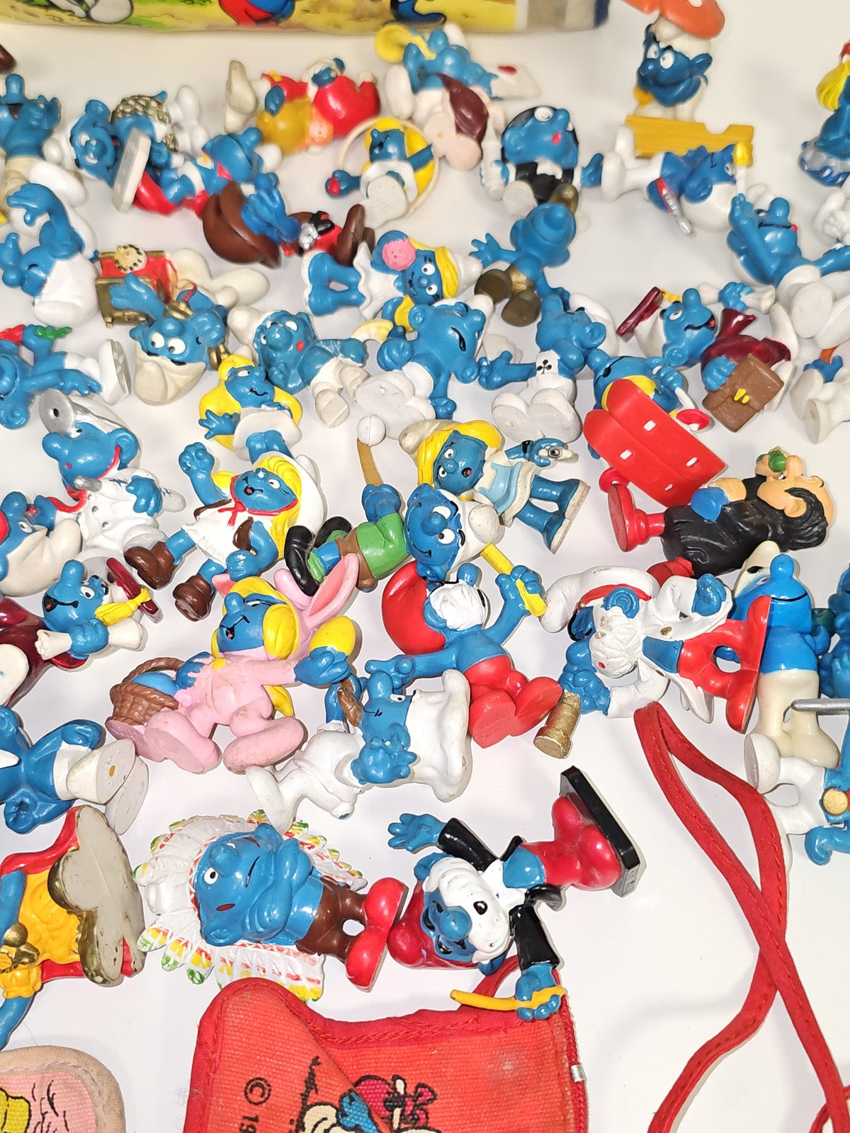 Gros lot figurines Schtroumpfs vintage anciennes, collection rétro rare occasion