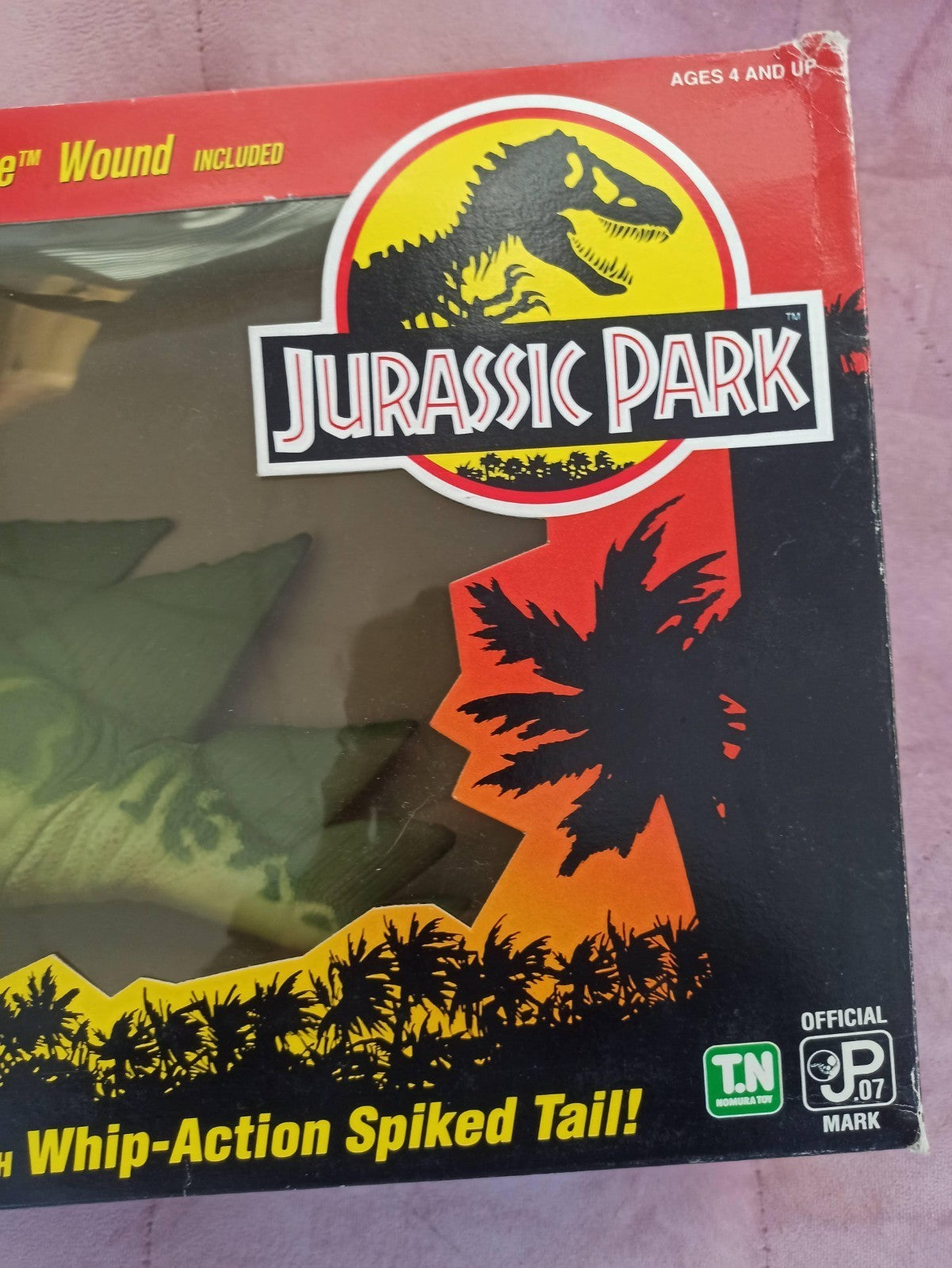 Figurine Jurassic Park Stegosaurus Dino Damage boîte japonaise queue articulée