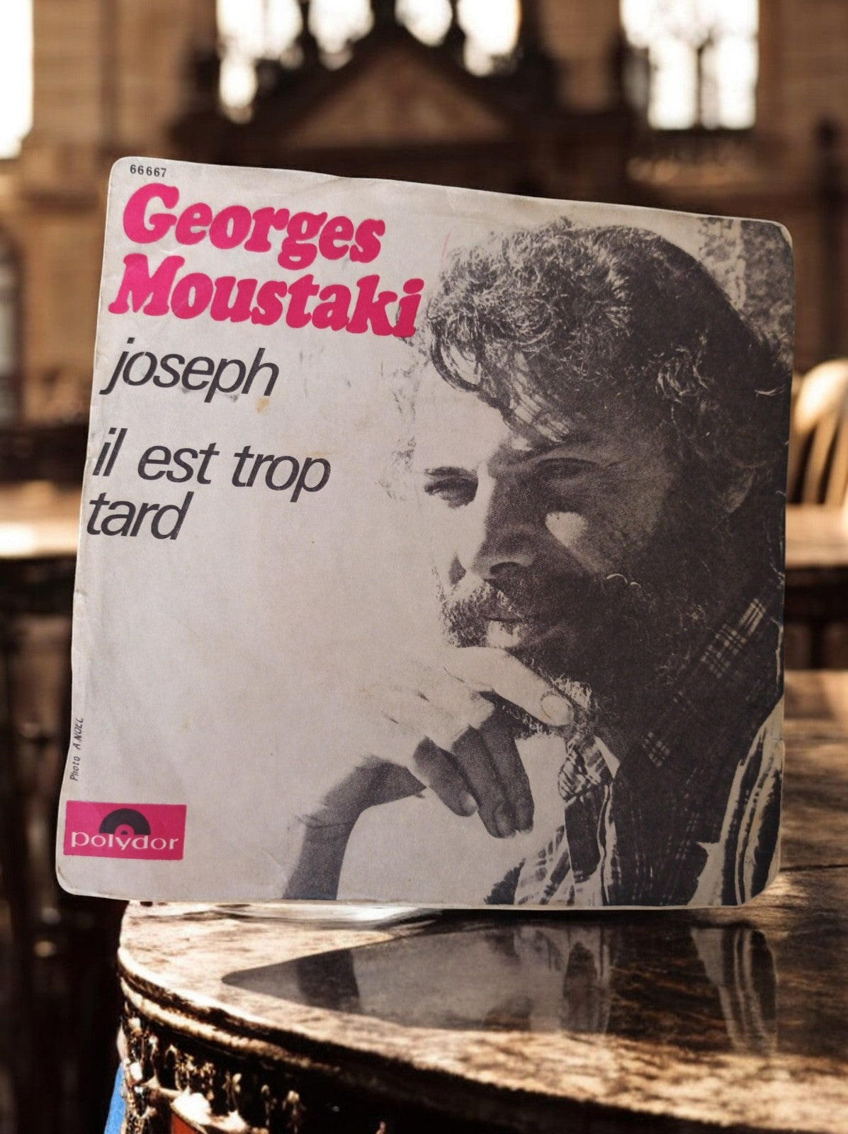 Vinyle 45T Georges Moustaki Polydor Joseph Il est trop tard vintage pochette