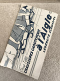 Affiche publicitaire chaussures caoutchouc L'Aigle Art déco bleu blanc été