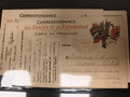 Carte postale militaire Armées République, correspondance franchise, décor drape