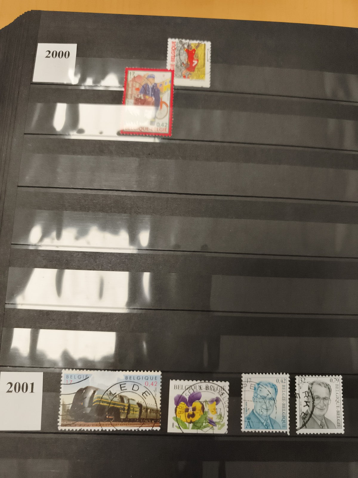 Timbres Belgique 2000-2001 oblitérés, thèmes divers, philatélie, lot francophone