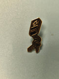 Pin's vintage FAAC forme télécommande et clés, objet publicitaire collection