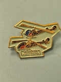 Vintage pin's Hélicoptères Méditerranée émaillé, aviation collection (Ref 6)