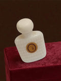 Flacon miniature parfum vintage blanc relief rétro déco ancien rare