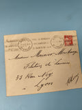 Ancienne enveloppe oblitérée 1925 Bordeaux Foire philatélie vintage (Ref 6)