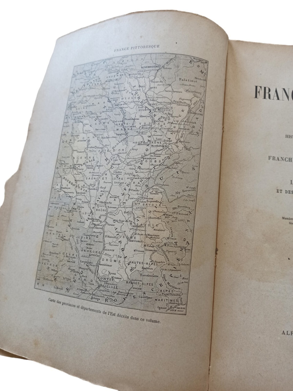 Livre ancien La France Pittoresque Alsace-Lorraine gravures XIXe Tours