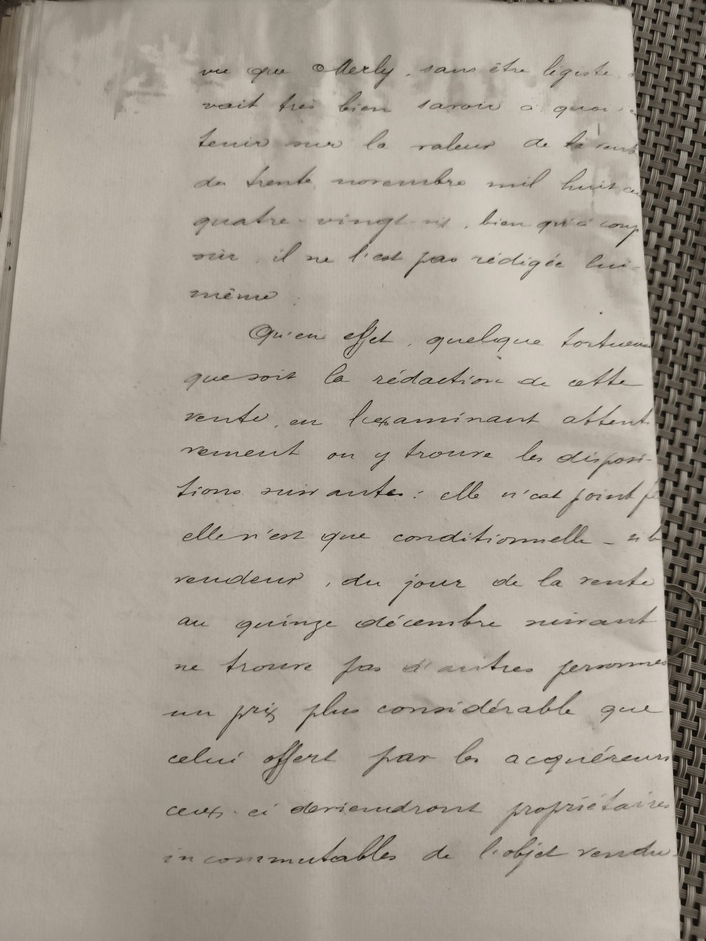 Ancien document manuscrit jugement 19e siècle Lafarge archives justice