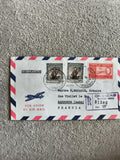 Lettre aérienne Venezuela 1958 timbres certifiée Narbonne France philatélie