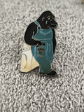 Pin's vintage OMO gorille bleu publicitaire lessive années 90 badge émaillé (Ref