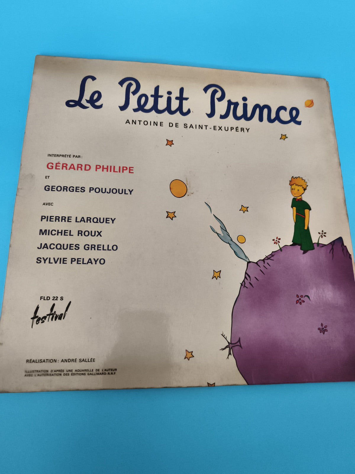 Vinyle 33 tours Le Petit Prince Gérard Philipe Festival FLD22S disque LP