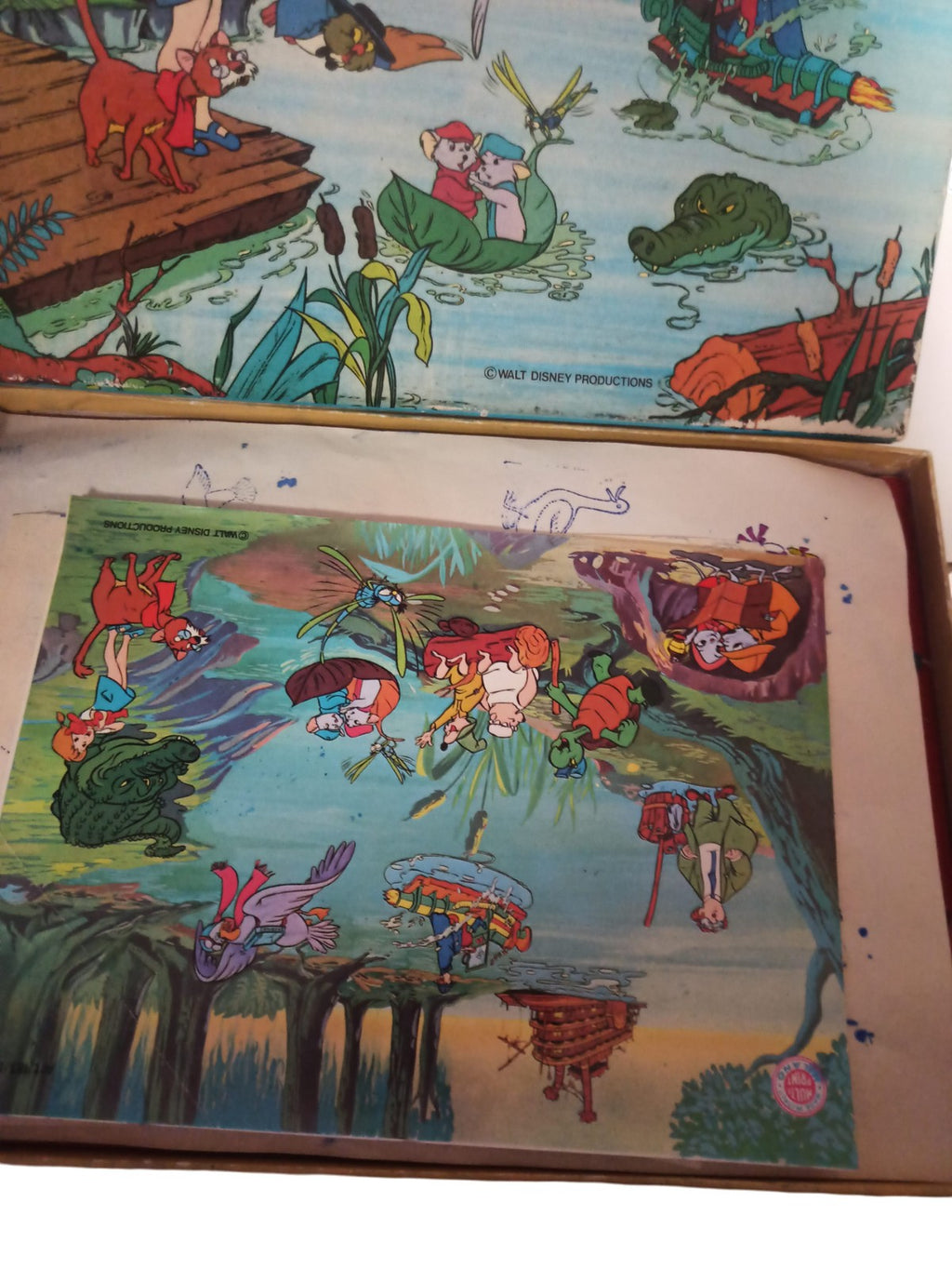 Ancien jeu de tampons Disney Bernard et Bianca vintage collection enfant rétro