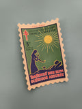 Timbre vignette santé 1961-1962 tuberculose France, 3 NF, Croix de Lorraine