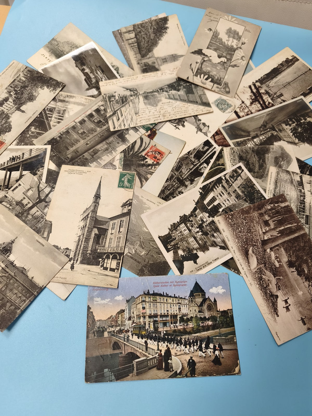 Lot cartes postales anciennes CPA divers lieux, paysages, scènes urbaines vintag